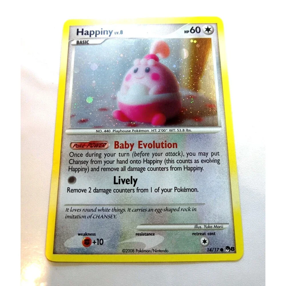 Happiny 14/17 - POP Series 8 Promo Pokemon Holo Foil Rare SWIRL